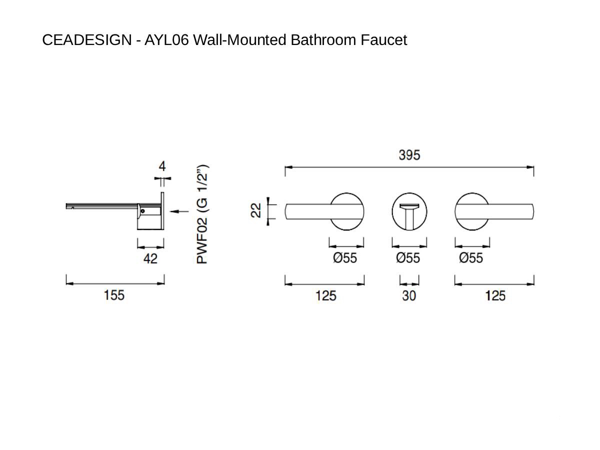 CEADESIGN Ayl06 Wall Mounted Bathroom Faucet