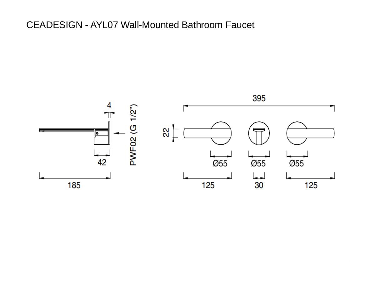 CEADESIGN Ayl07 Wall Mounted Bathroom Faucet