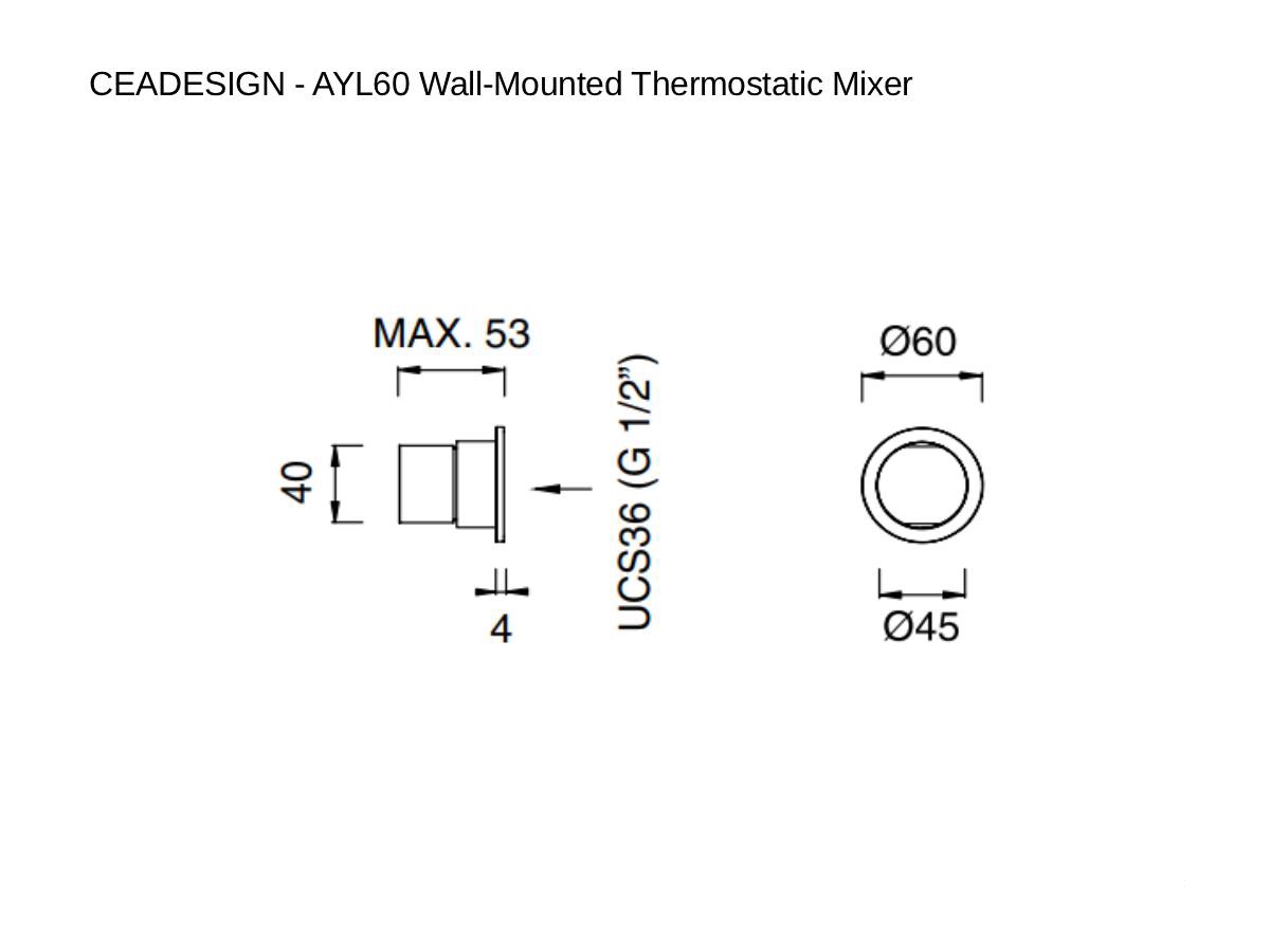 CEADESIGN Ayl60 Wall Mounted Thermostatic Mixer
