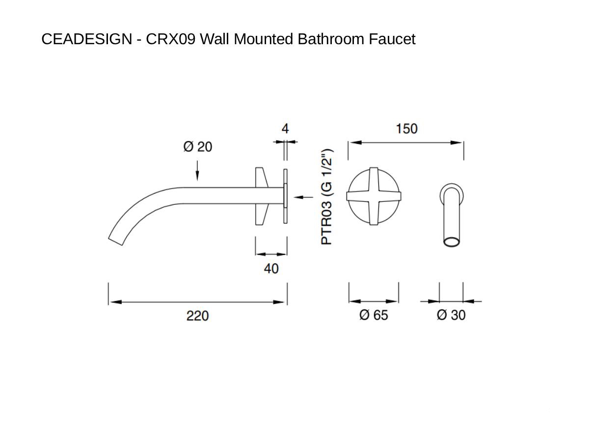 CEADESIGN Crx09 Wall Mounted Bathroom Faucet