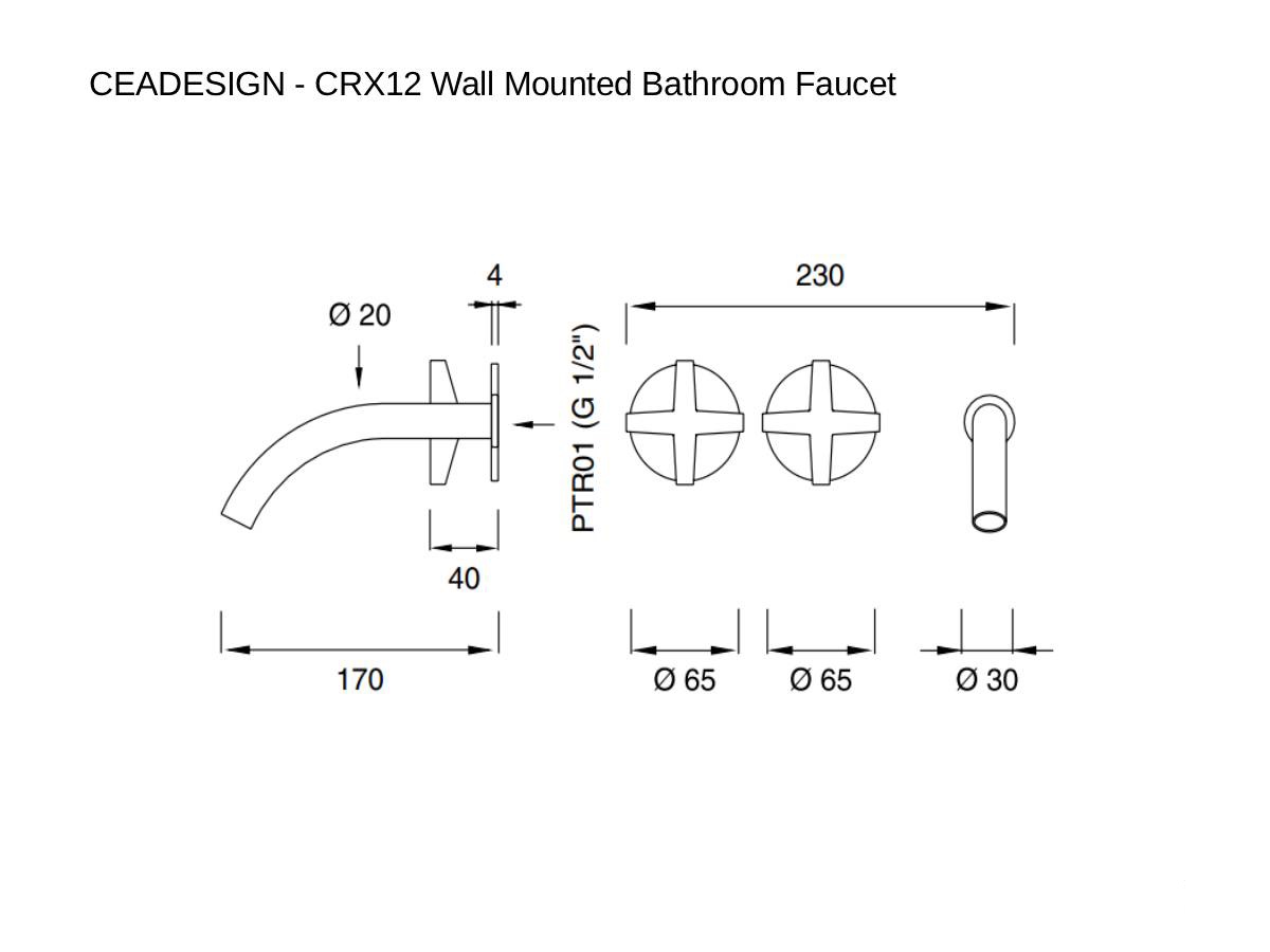 CEADESIGN Crx12 Wall Mounted Bathroom Faucet