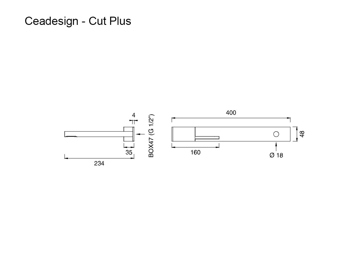 CEADESIGN Cut Plus 02 Wall Mounted Mixer