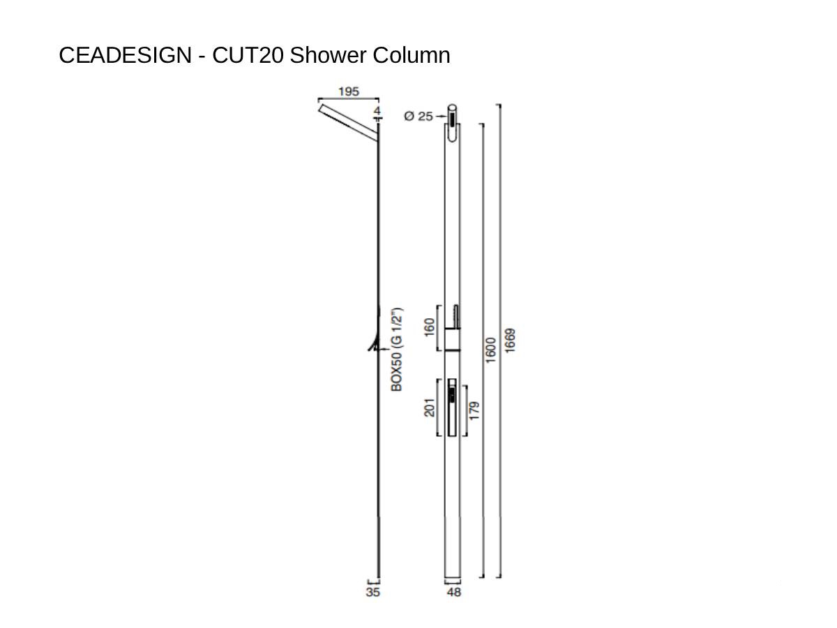 CEADESIGN Cut20 Shower Column
