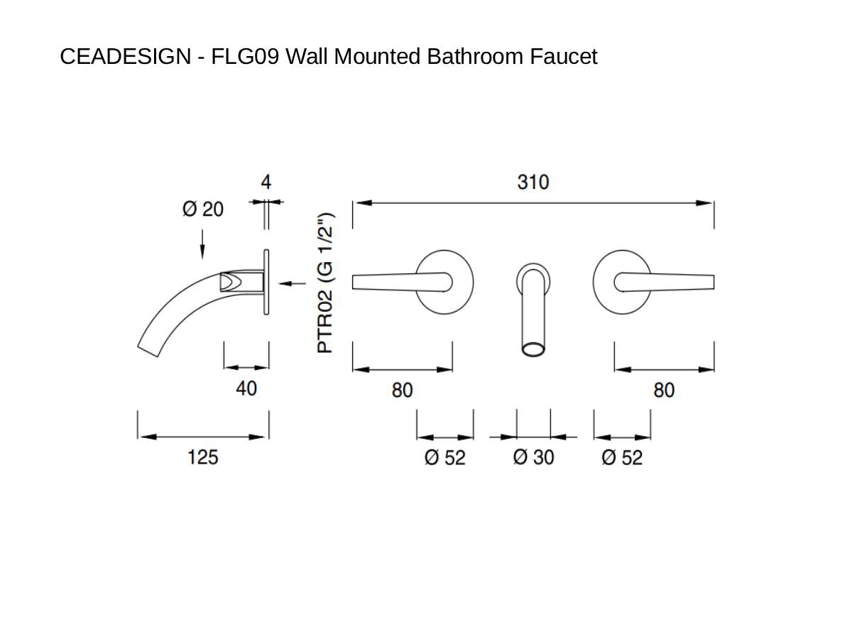CEADESIGN Flg09 Wall Mounted Bathroom Faucet