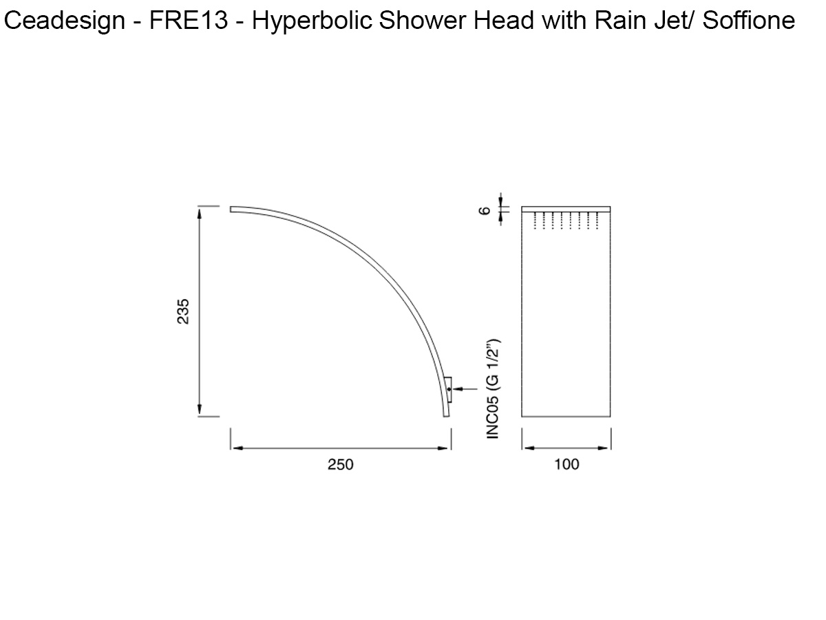CEADESIGN Free Ideas 13 Hyperbolic Shower Head With Rain Jet