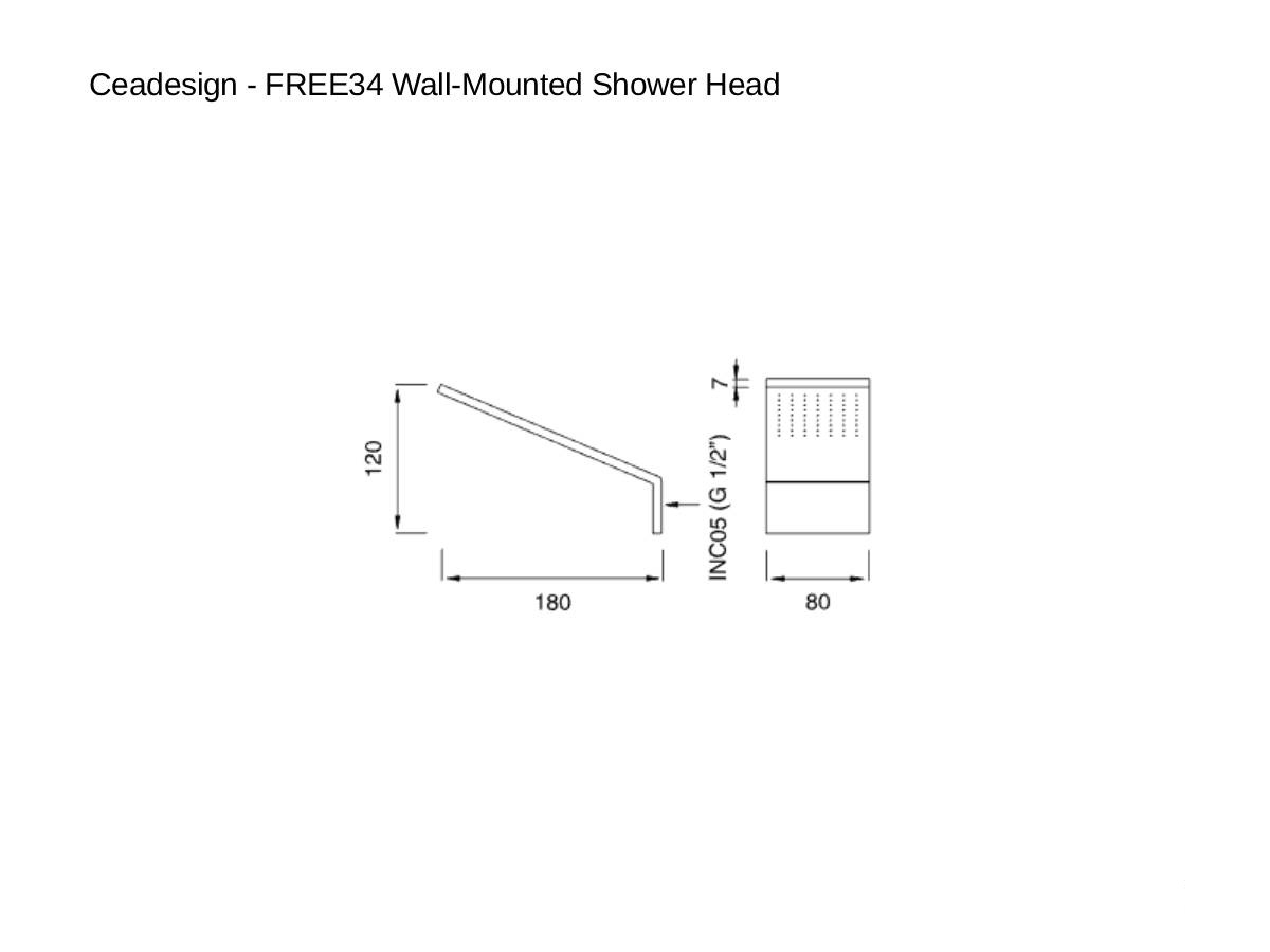 CEADESIGN Free34 Wall Mounted Shower Head