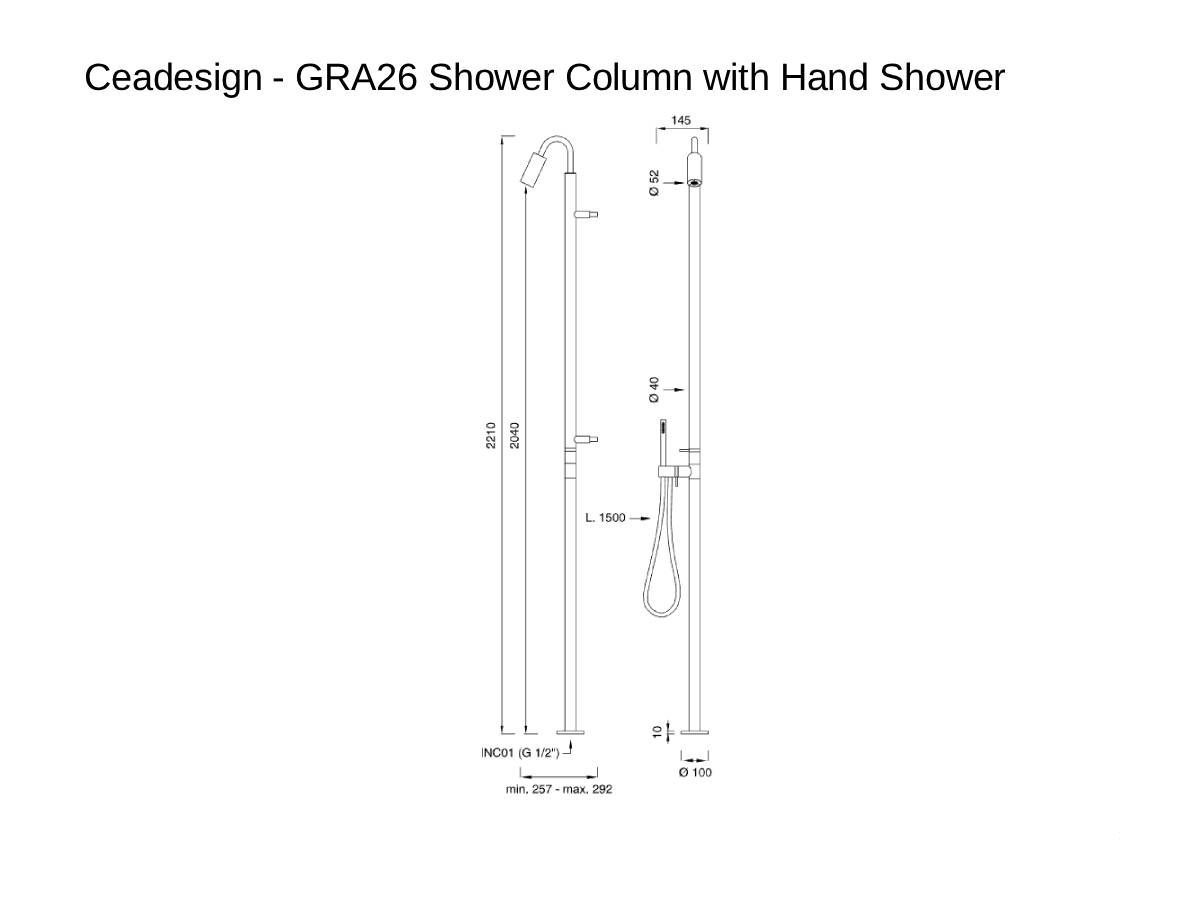 CEADESIGN Gra26 Shower Column With Shower A Mano