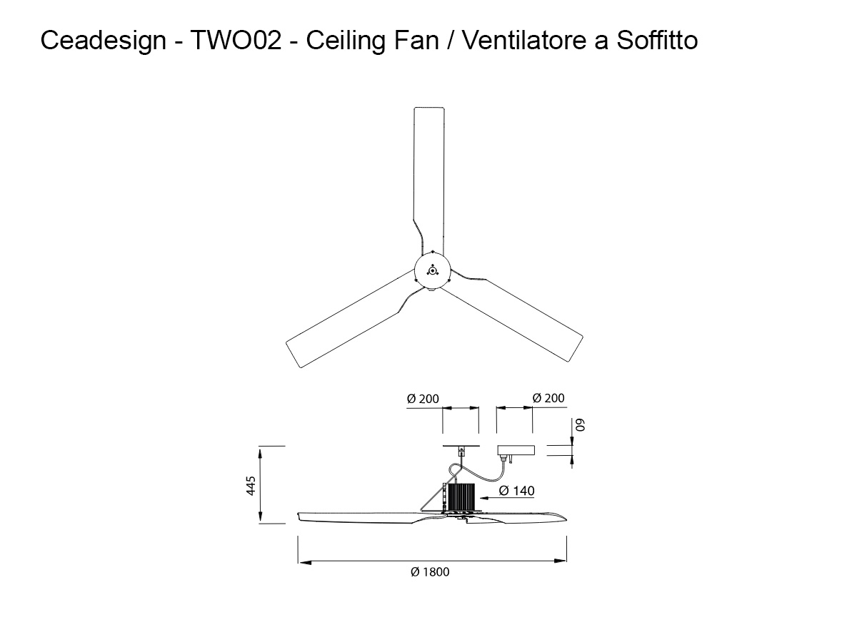 CEADESIGN Two 02 Ceiling Fan
