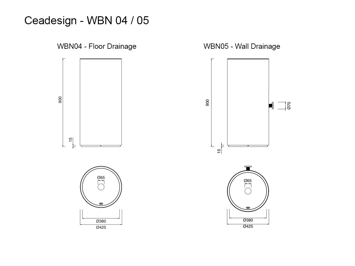 CEADESIGN Wbn 0405 Freestanding Washbasin With Led