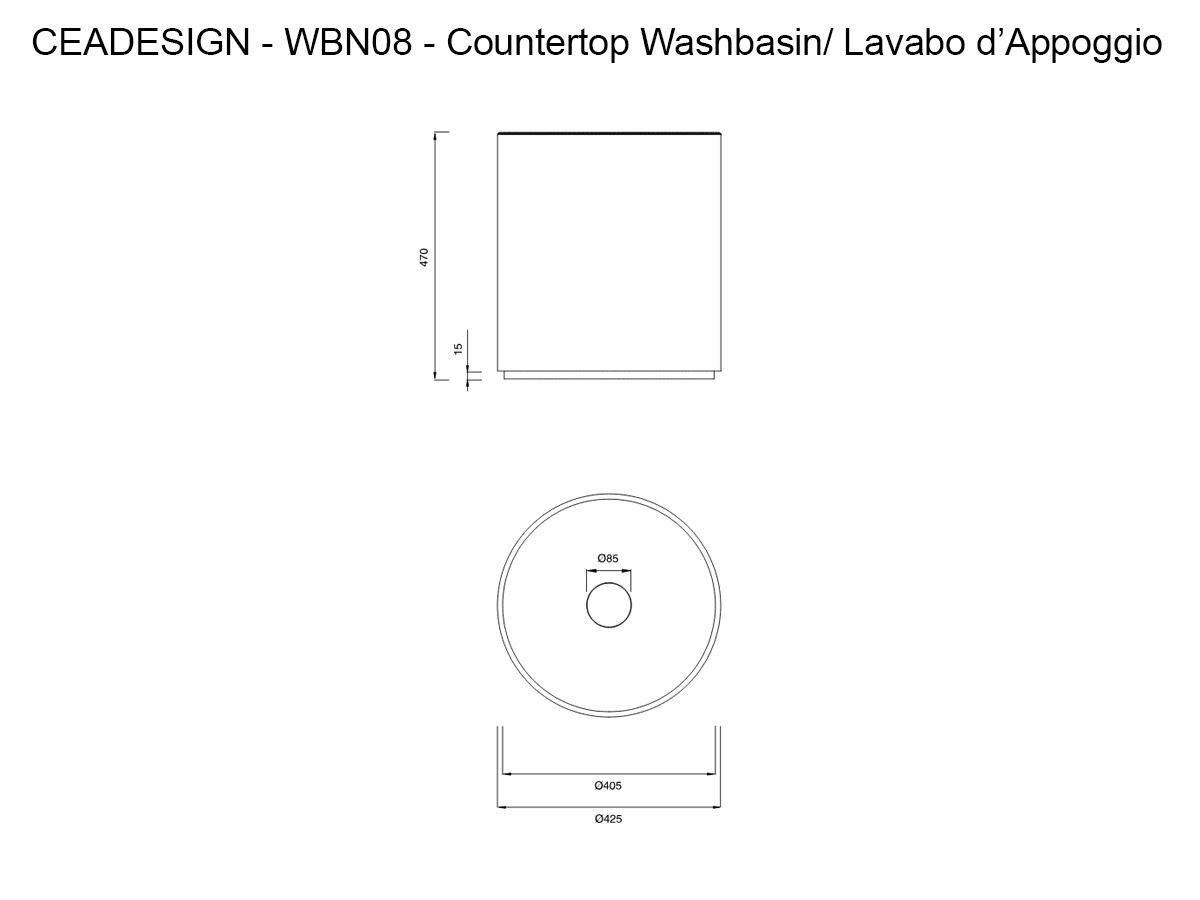 CEADESIGN Wbn08 Countertop Washbasin