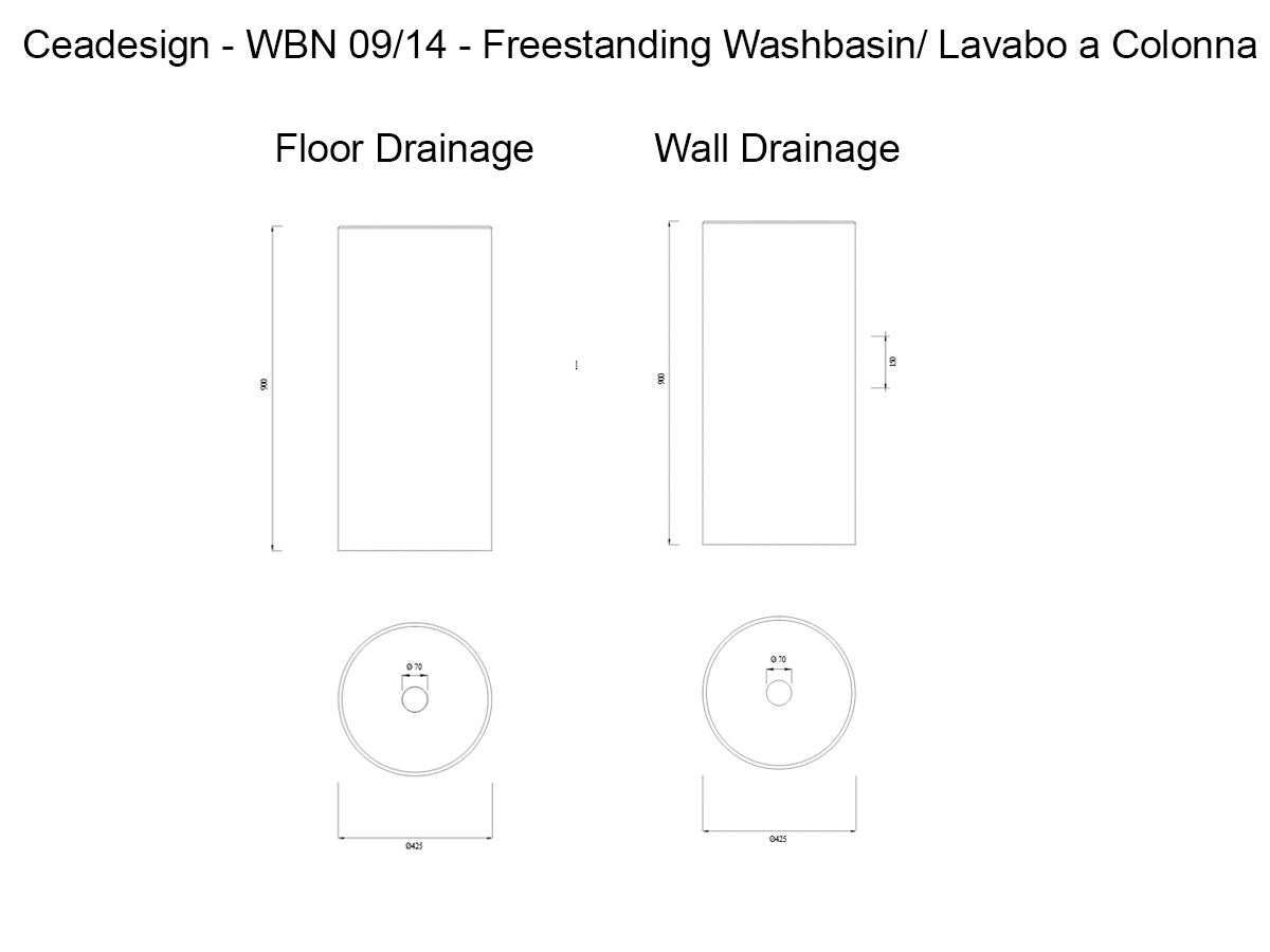 CEADESIGN Wbn 0914 Freestanding Washbasin
