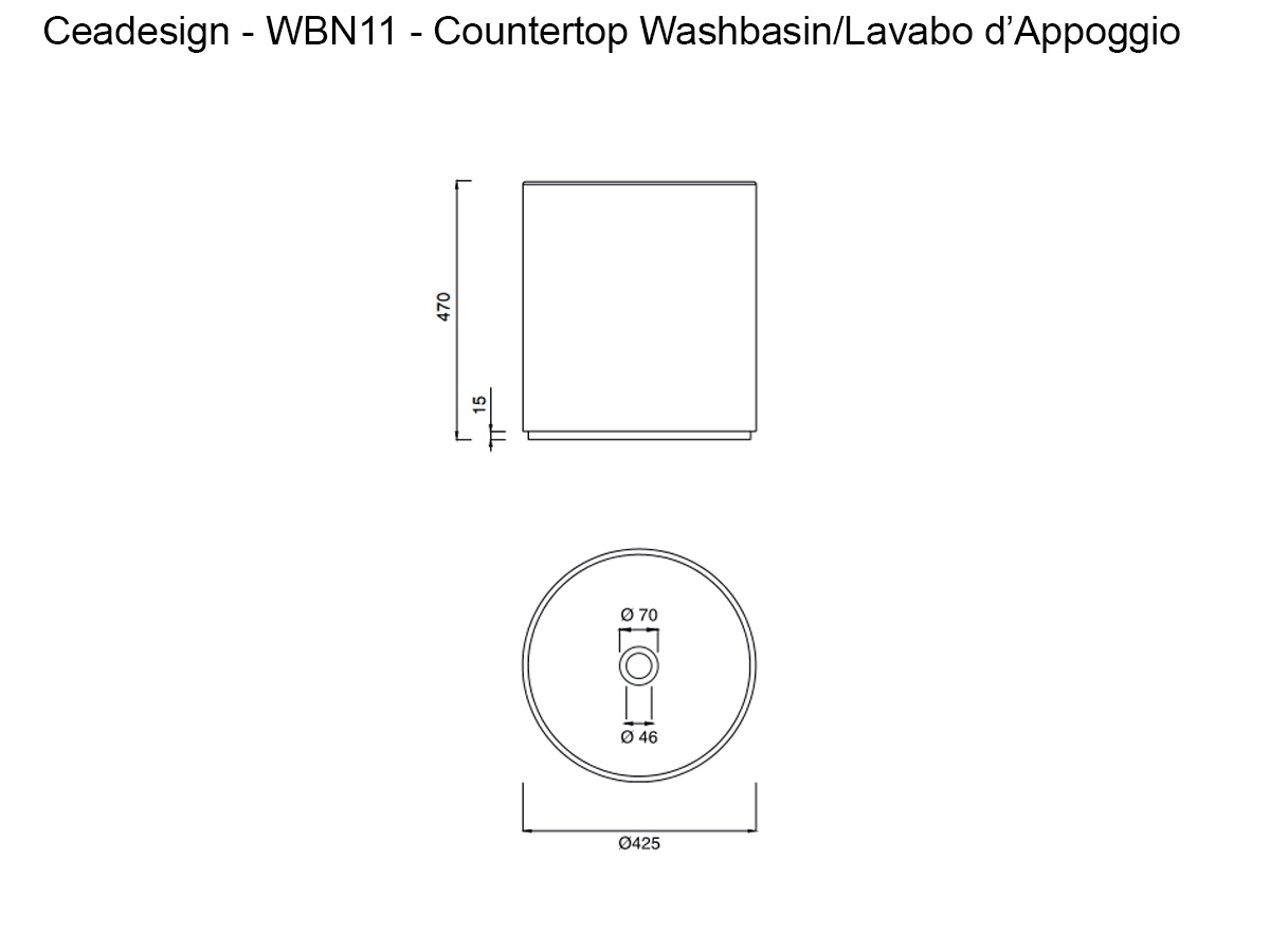 CEADESIGN Wbn11 Countertop Washbasin