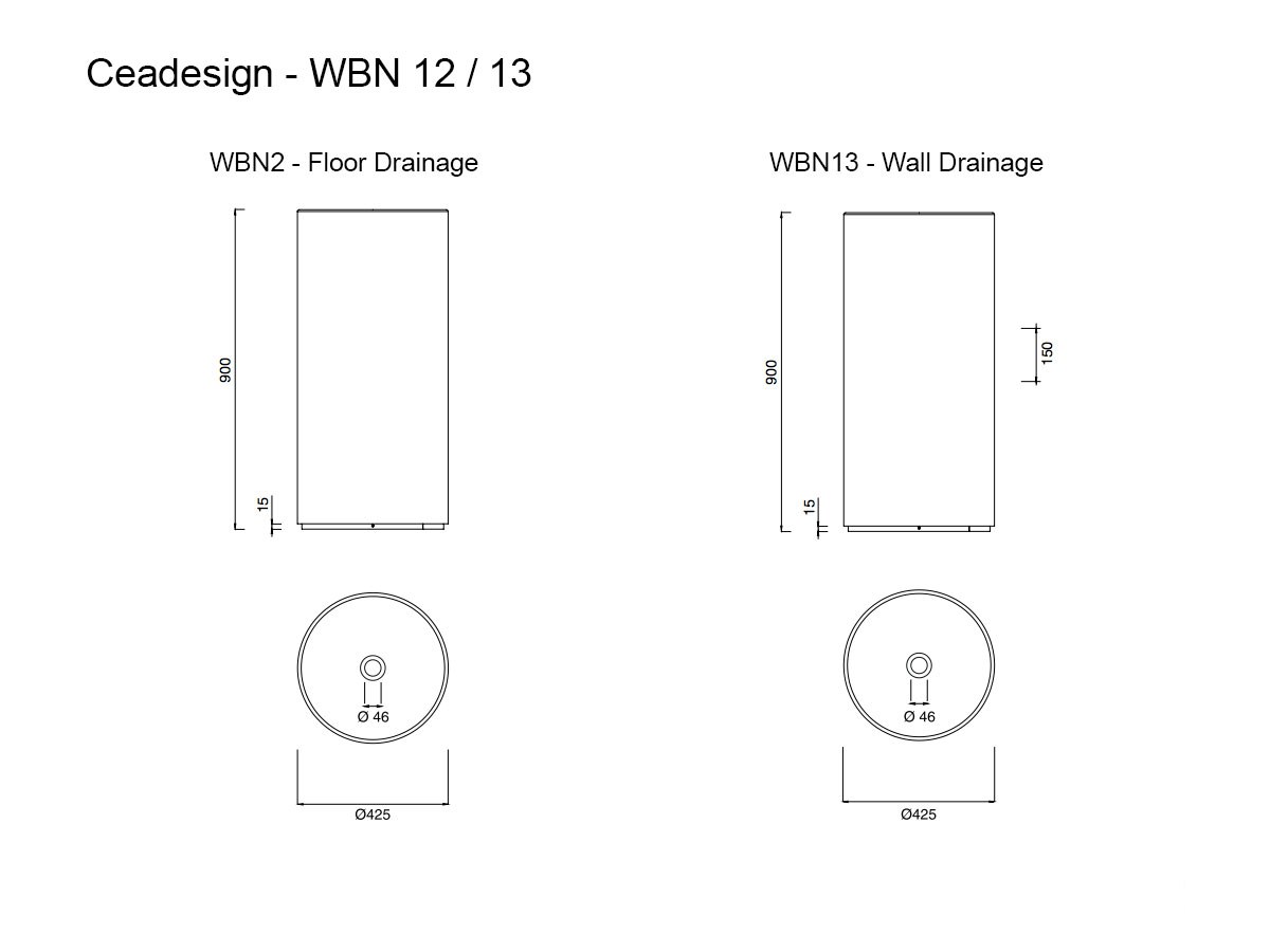 CEADESIGN Wbn 1213 Freestanding Washbasin