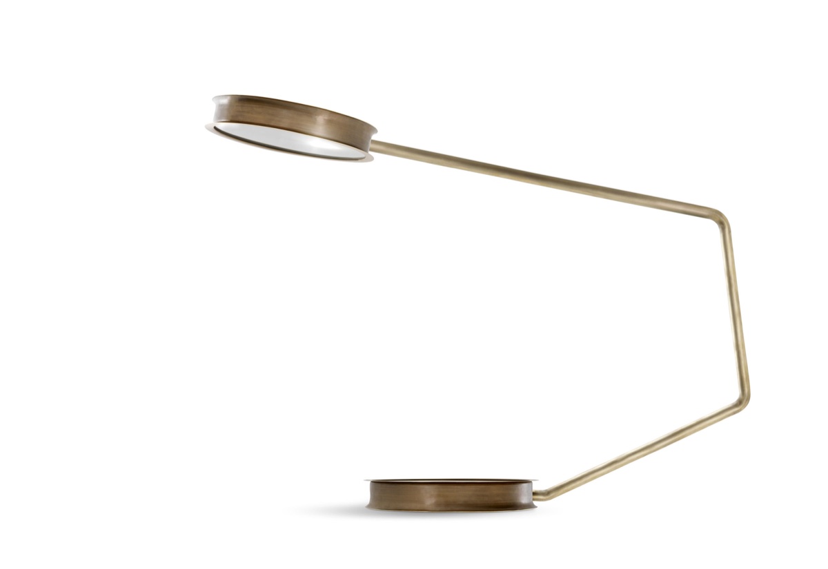 Ceccotti After Glow Brushed Brass Floor Lamp