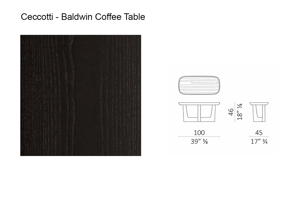 Ceccotti Baldwin Coffee Table L 100 Cm Ash Wenge Pf