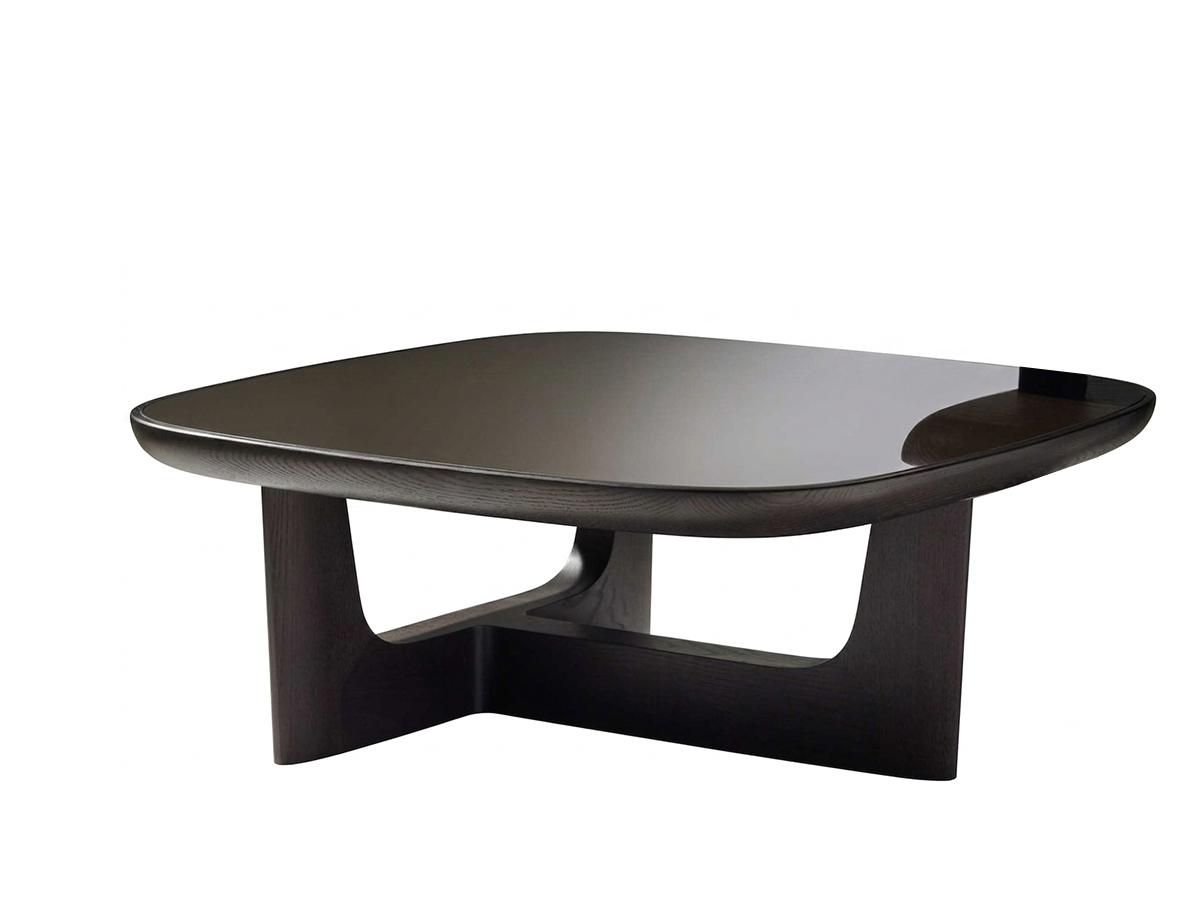 Ceccotti Baldwin Coffee Table Square L 94 Cm Deep Espresso Glass Ash Wenge Pf