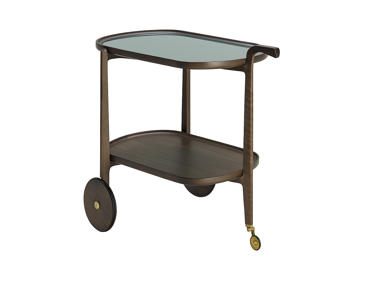 Ceccotti Bloody Mary Bar Trolley American Walnut Ncs S3502y Grey