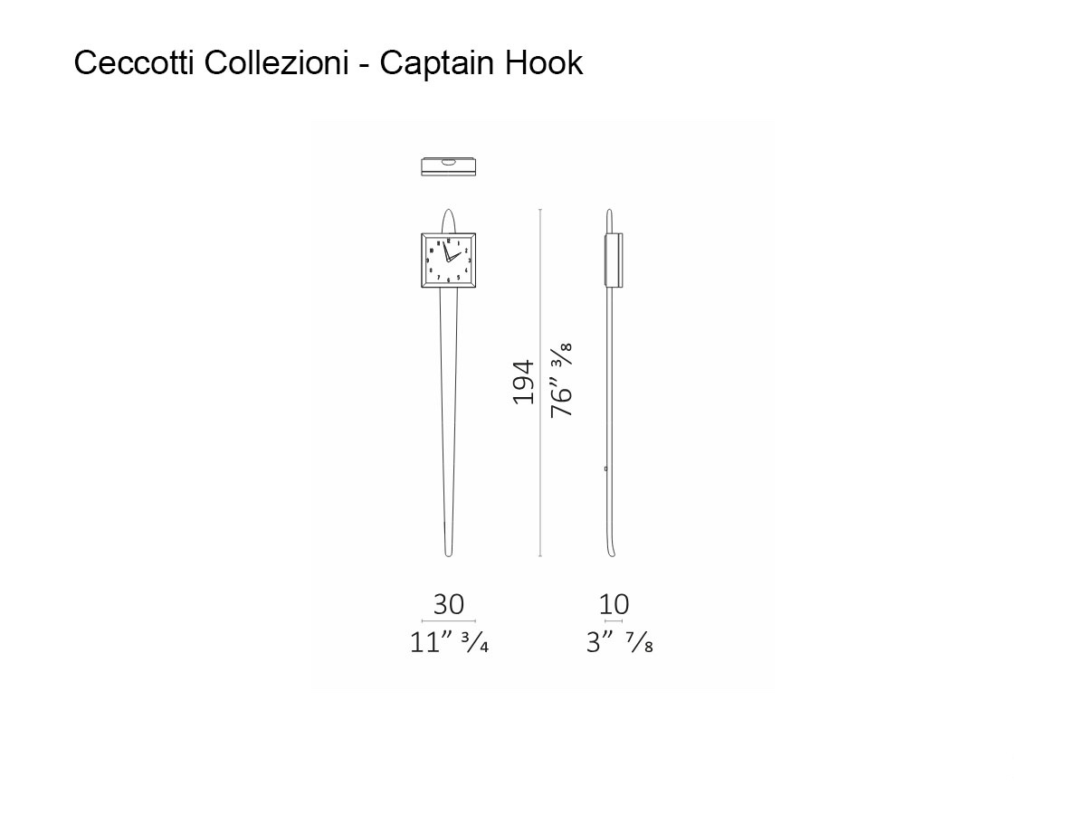 Ceccotti Captain Hook Wall Clock