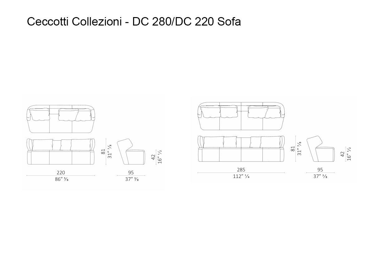 Ceccotti Dc 220 Dc 280 Sofa
