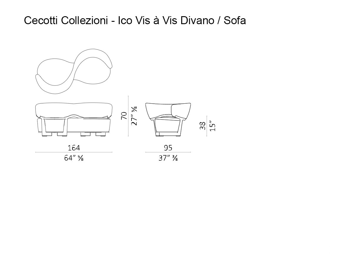Ceccotti Ico Vis A Vis Sofa