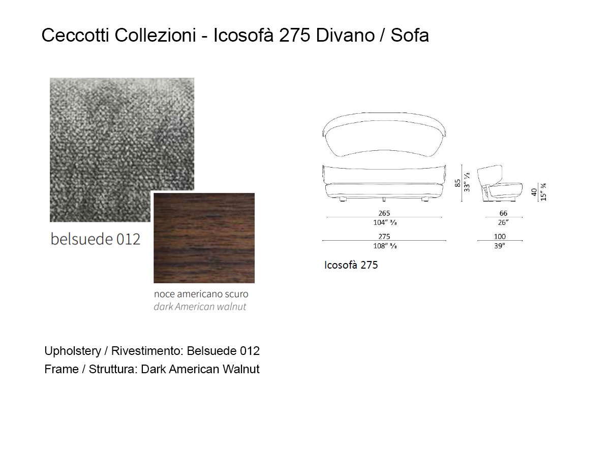 Ceccotti Icosofa Sofa Dark American Walnut Belsuede 012