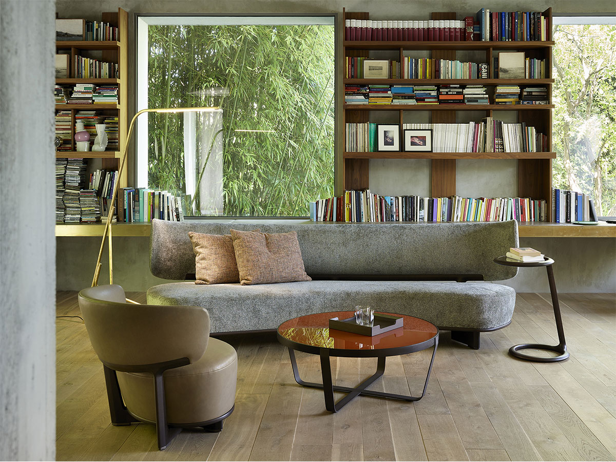 Ceccotti Icosofa Sofa Dark American Walnut Belsuede 012