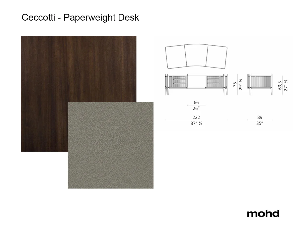 Ceccotti Paperweight L 222 Walnut Dark Sc 26 Topo