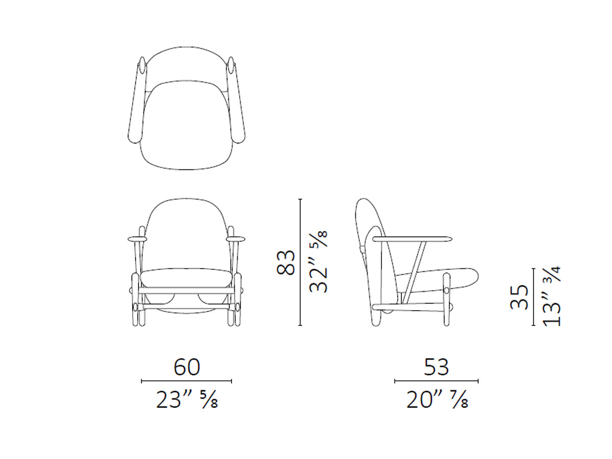 Ceccotti T Bone Armchair