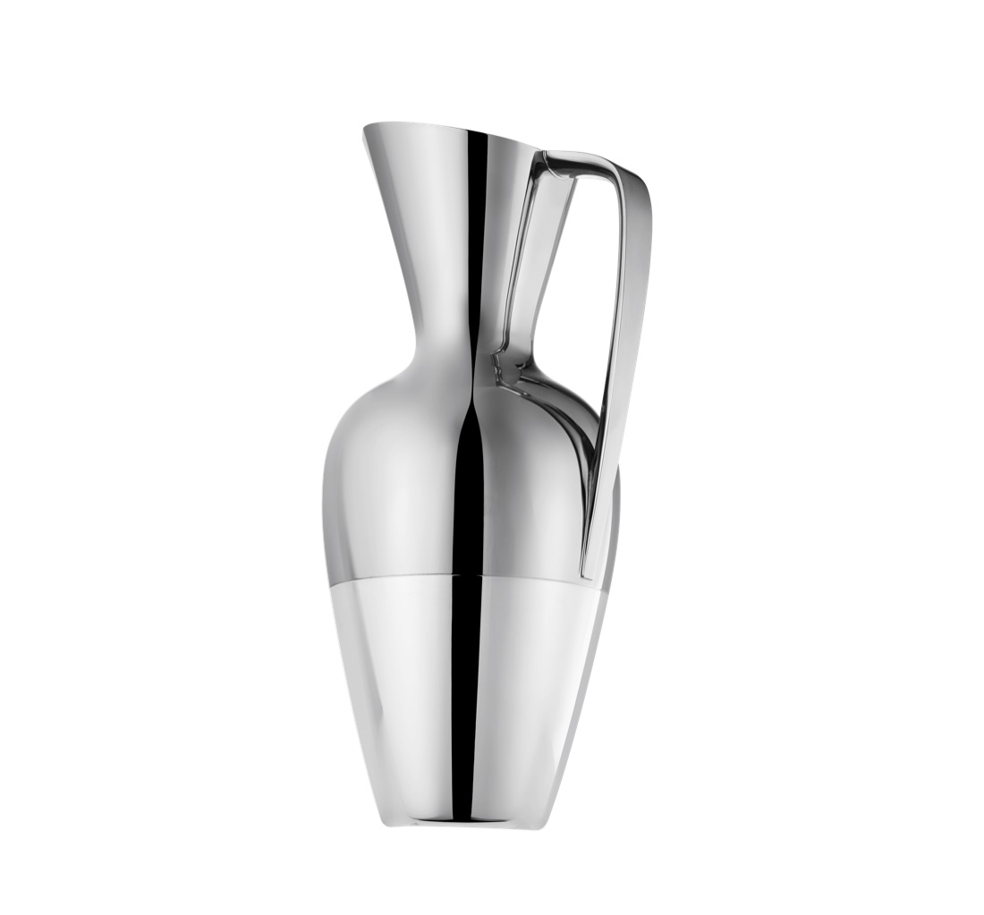 Christofle Water Pitcher Affinites Silver Steel
