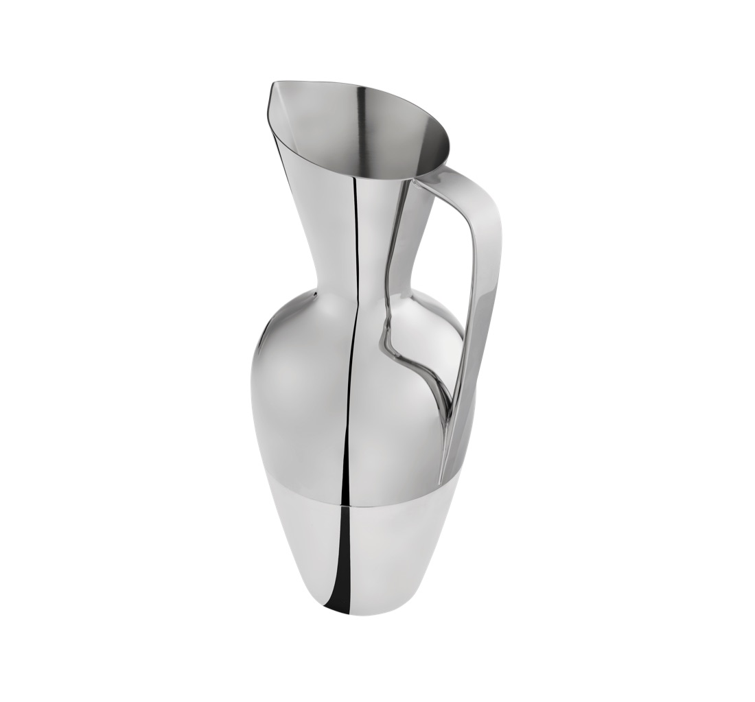 Christofle Water Pitcher Affinites Silver Steel