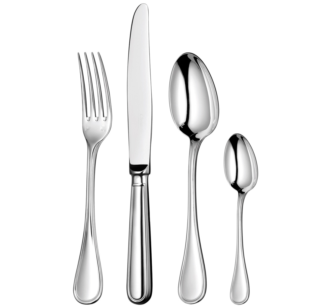 Christofle Flatware Set For 6 People 24 Pieces Albi Silver Plated