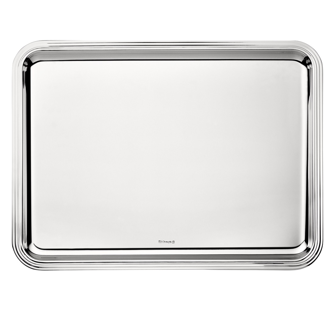 Christofle Rectangular Tray 43x31cm Albi Silver Plated