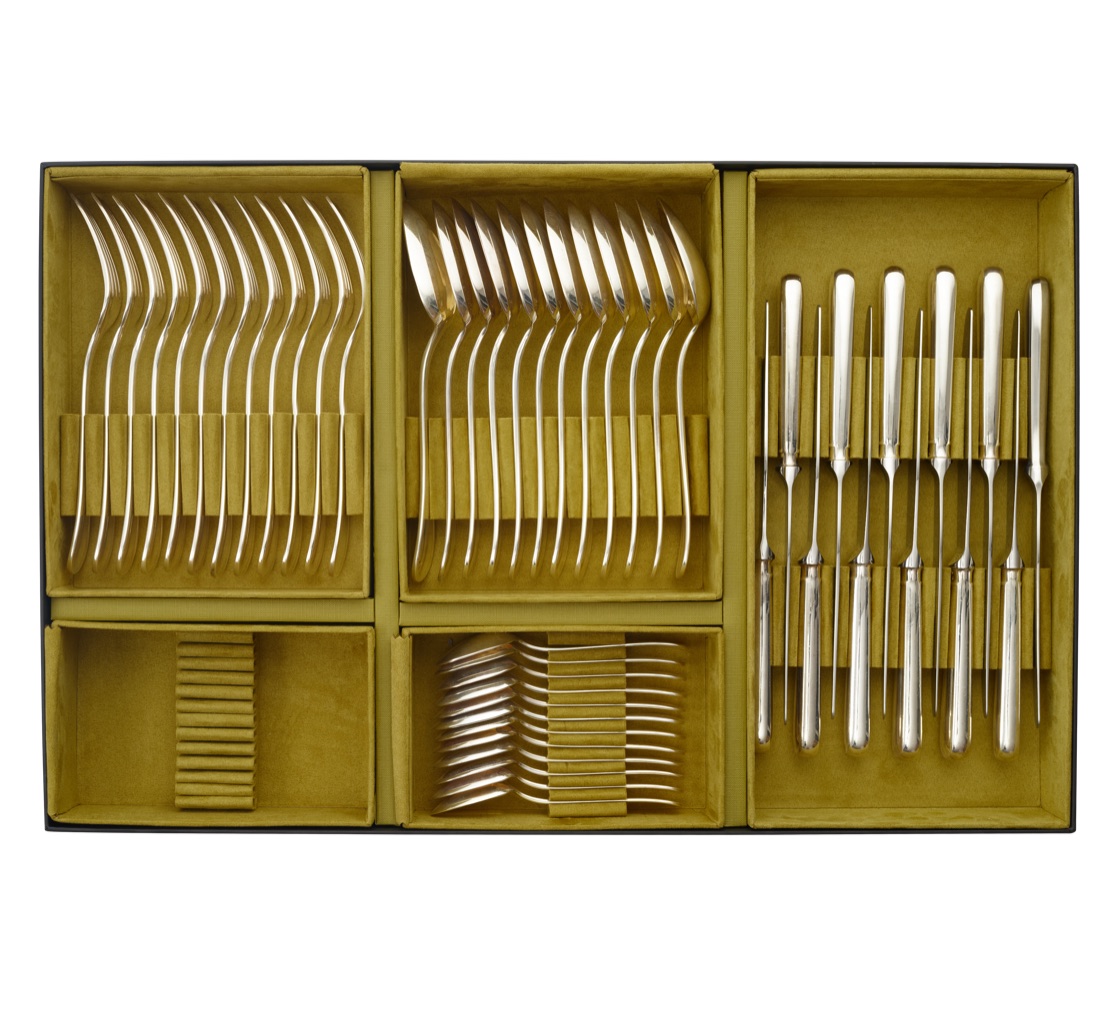 Christofle Flatware Set For 12 People 48 Pieces Albi Acier Stainless