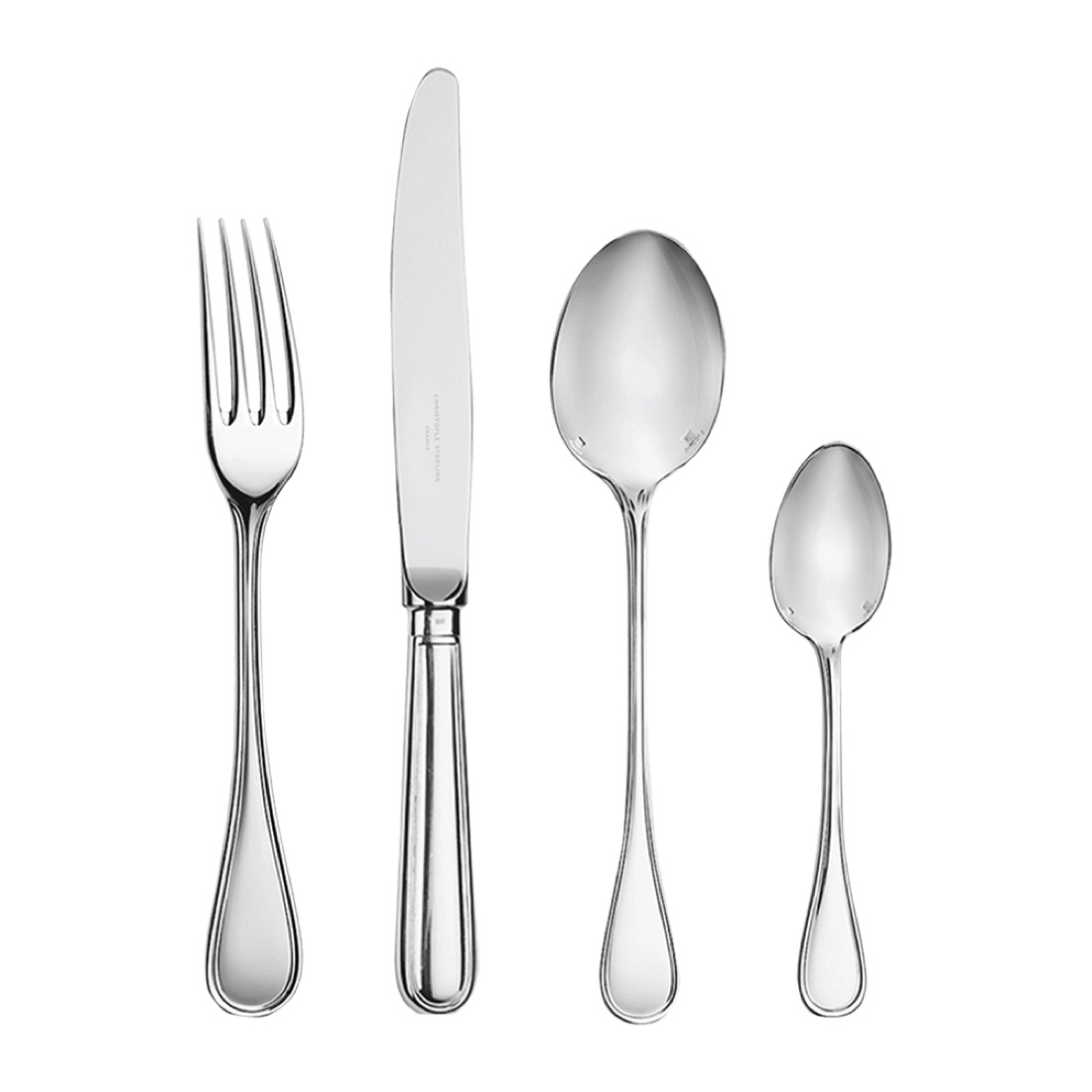 Christofle Flatware Set For 12 People 48 Pieces Albi Silver Plated