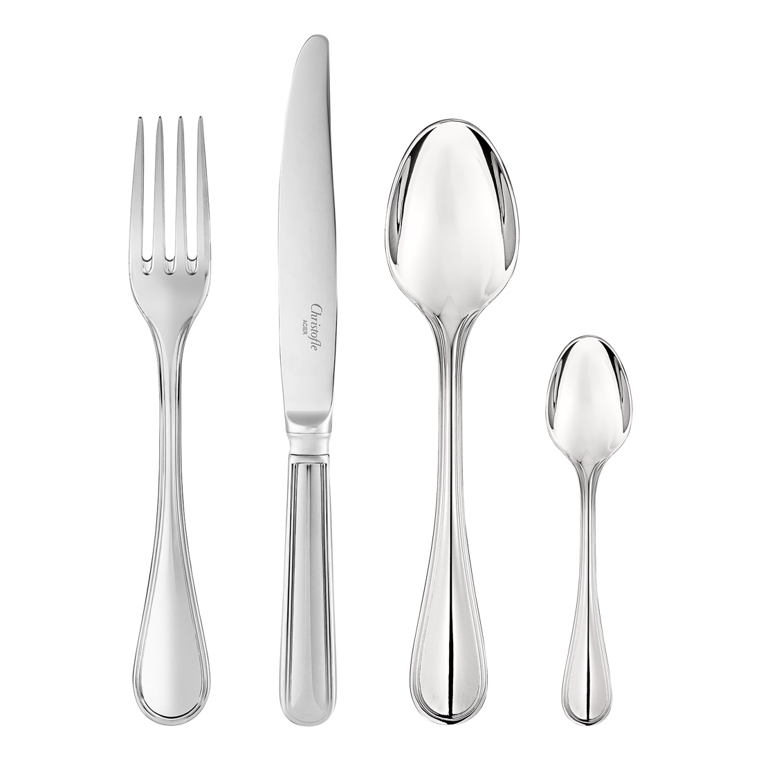 Christofle Flatware Set For 12 People 48 Pieces Albi Acier Stainless