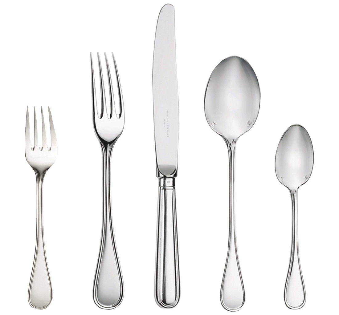 Christofle Individual Place Settings 5 Pieces Albi Sterling Silver