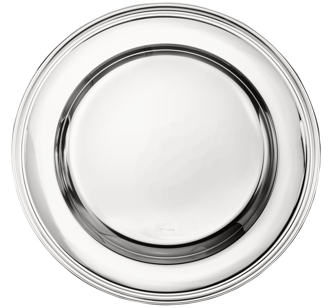 Christofle Round Platter 40cm Albi Silver Plated