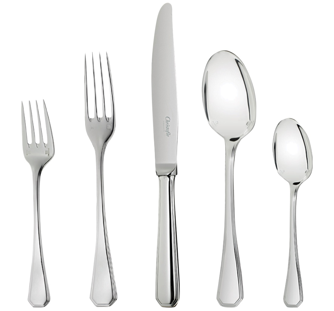 Christofle Flatware Set For 6 People 24 Pieces America Silver Plated