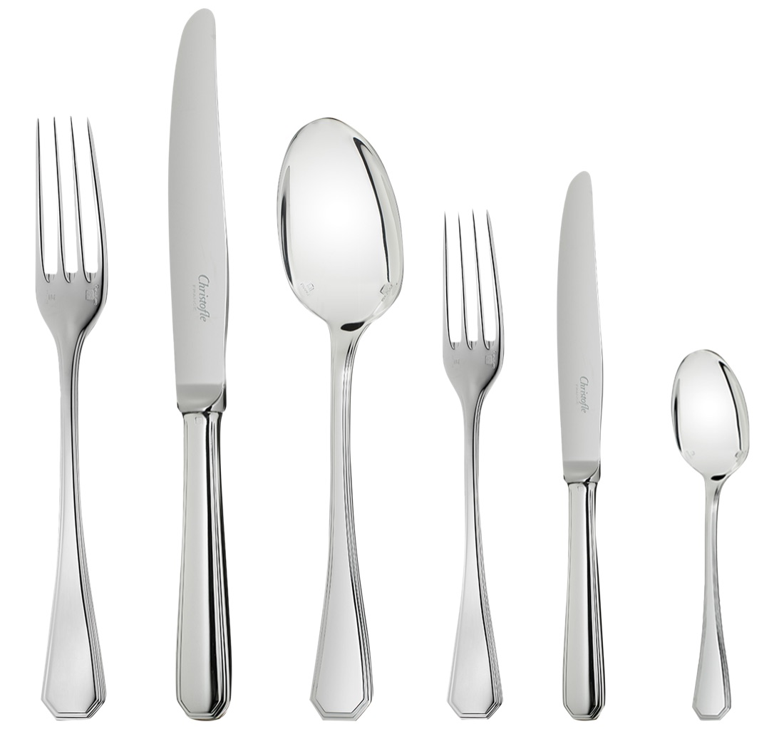 Christofle Flatware Set For 6 People 36 Pieces America Silver Plated