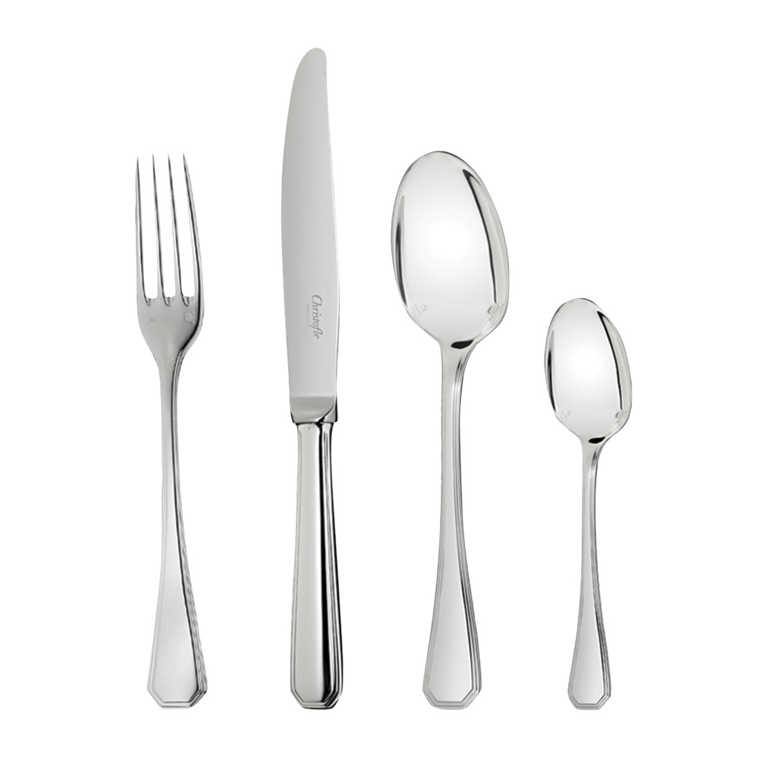 Christofle Flatware Set For 12 People 48 Pieces America Silver Plated