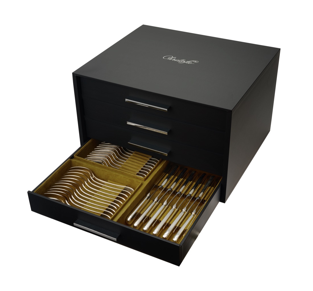 Christofle Flatware Set For 12 People 110 Pieces Imperial Chest Amer