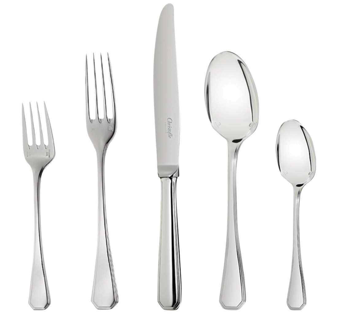 Christofle Flatware Set For 12 People 75 Pieces America Silver Plate