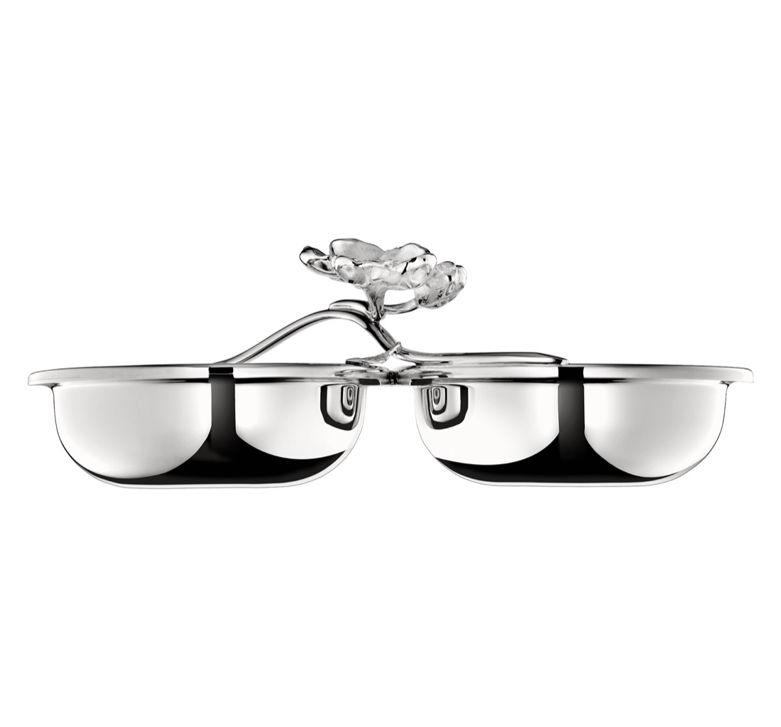 Christofle Two Part Server Anemone Silver Plated