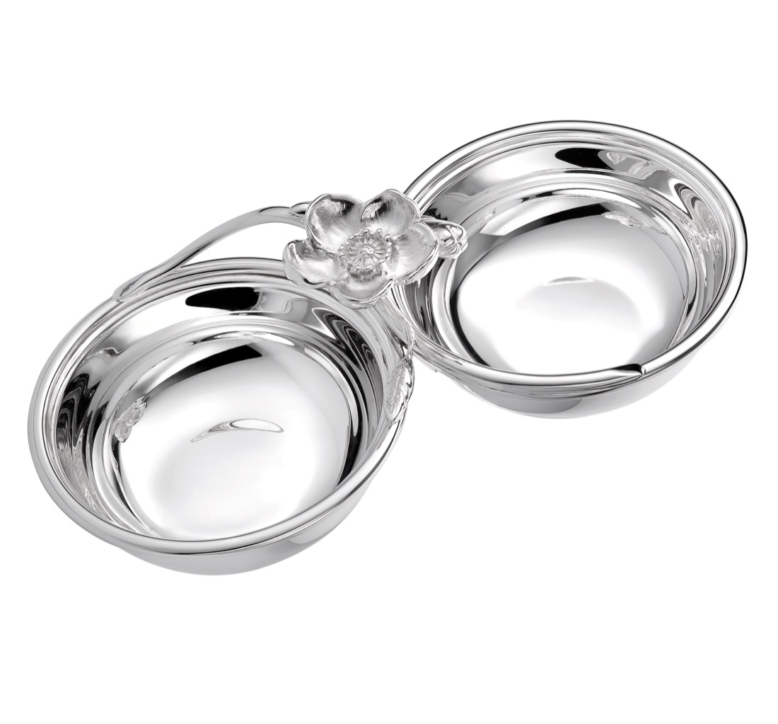 Christofle Two Part Server Anemone Silver Plated