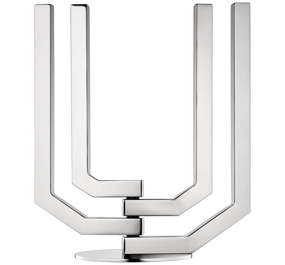 Christofle Four Light Candelabra Arborescence Stainless Steel