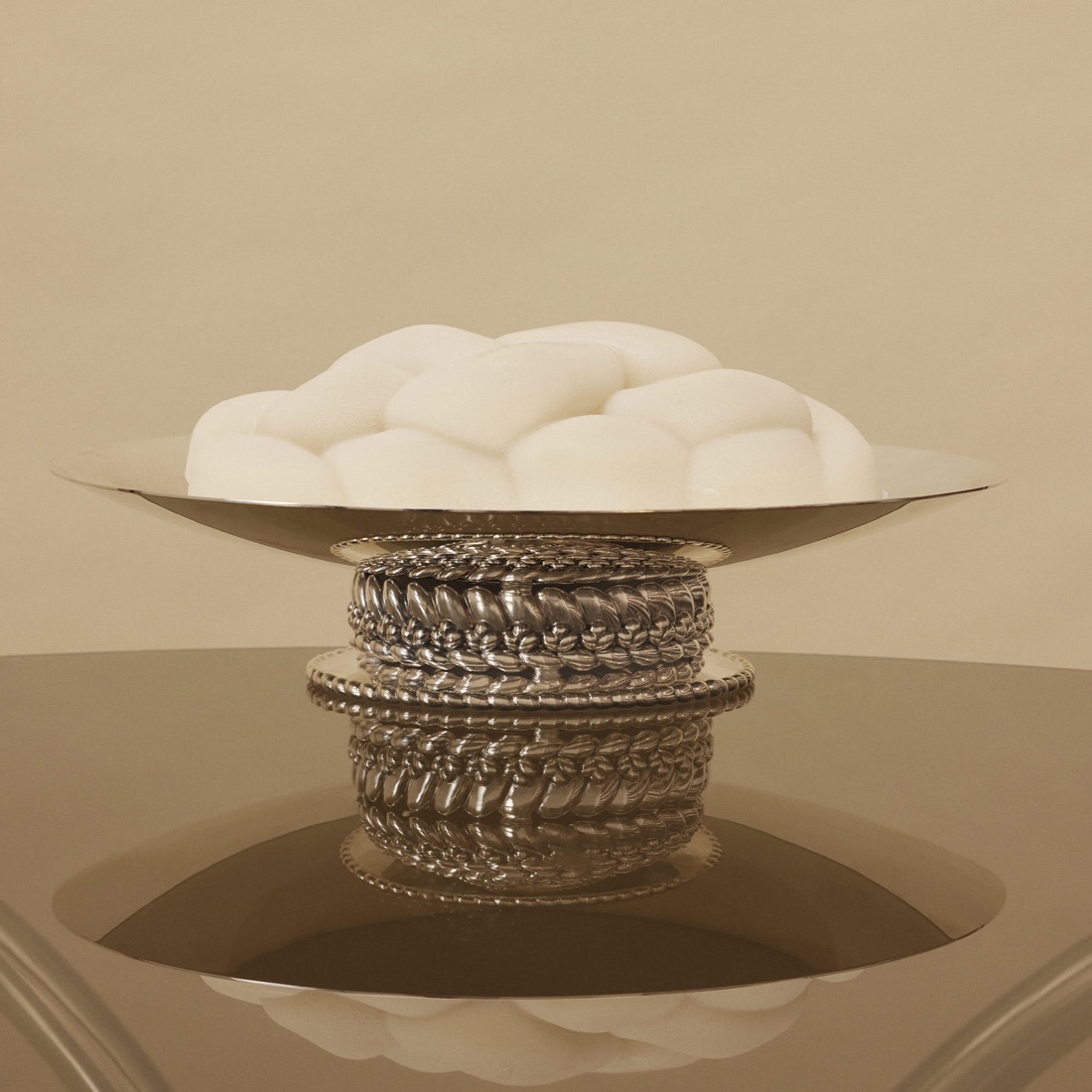 Christofle Centerpiece Babylone Silver Plated