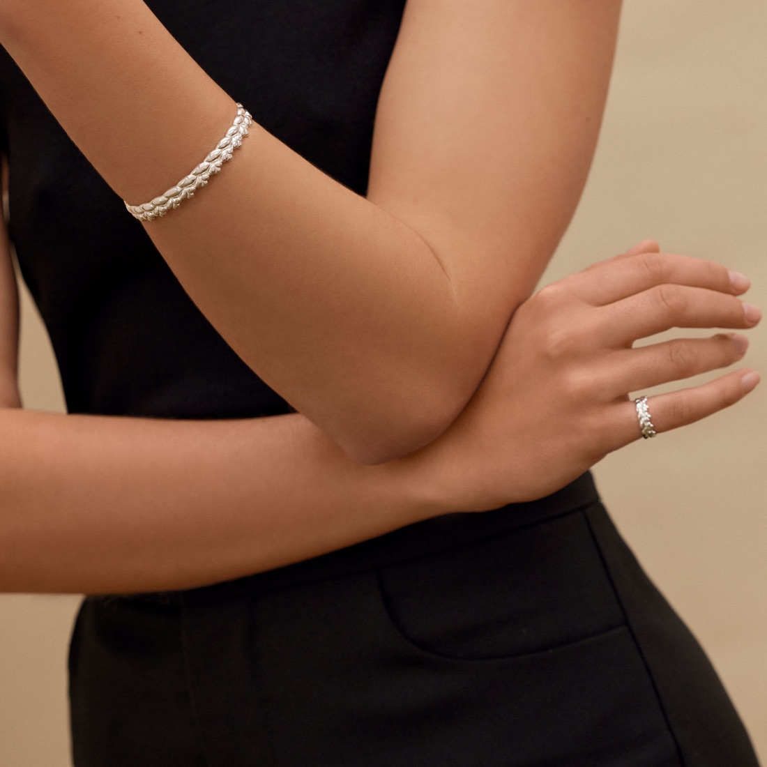 Christofle Bangle Babylone Sterling Silver Mere