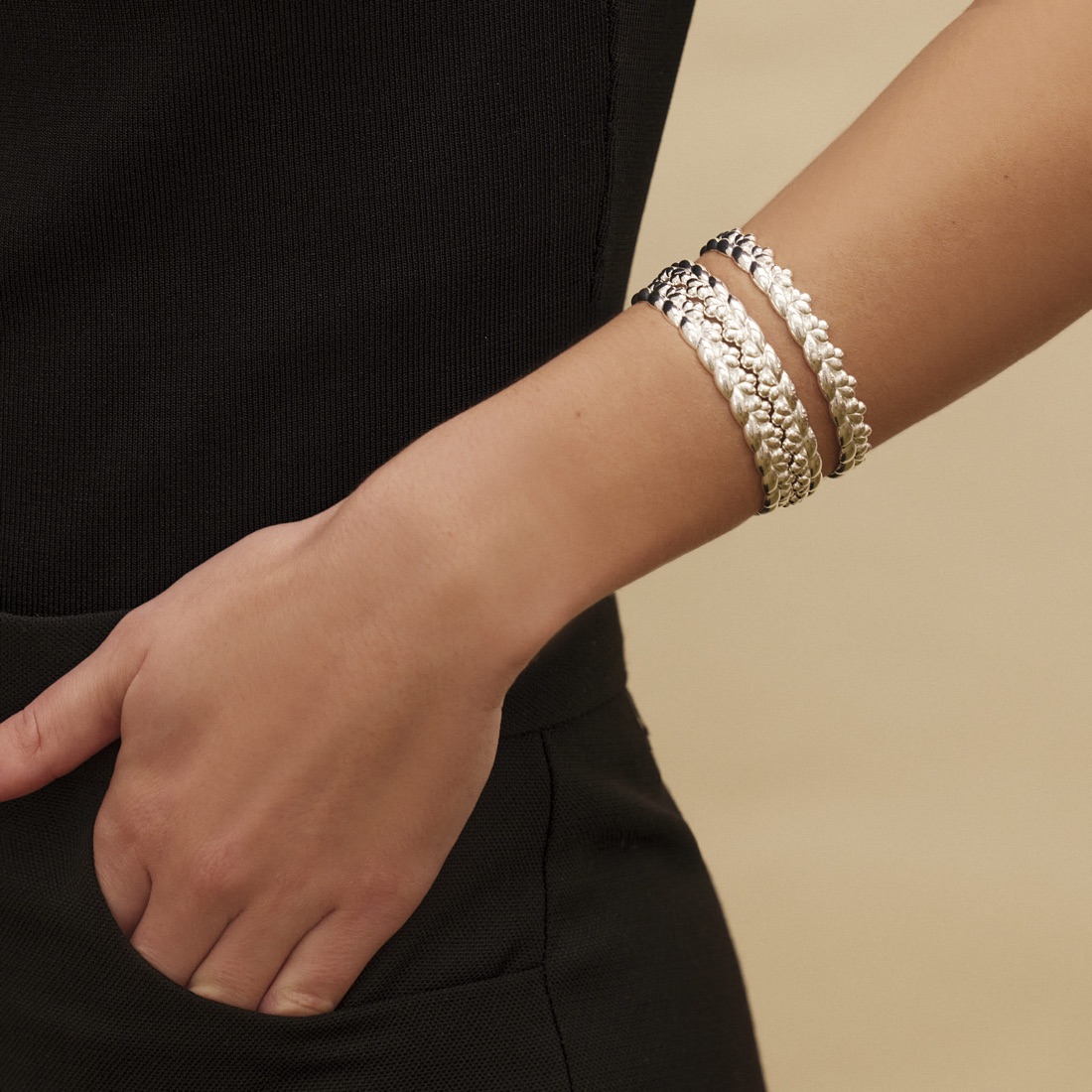 Christofle Bangle Babylone Sterling Silver Mere