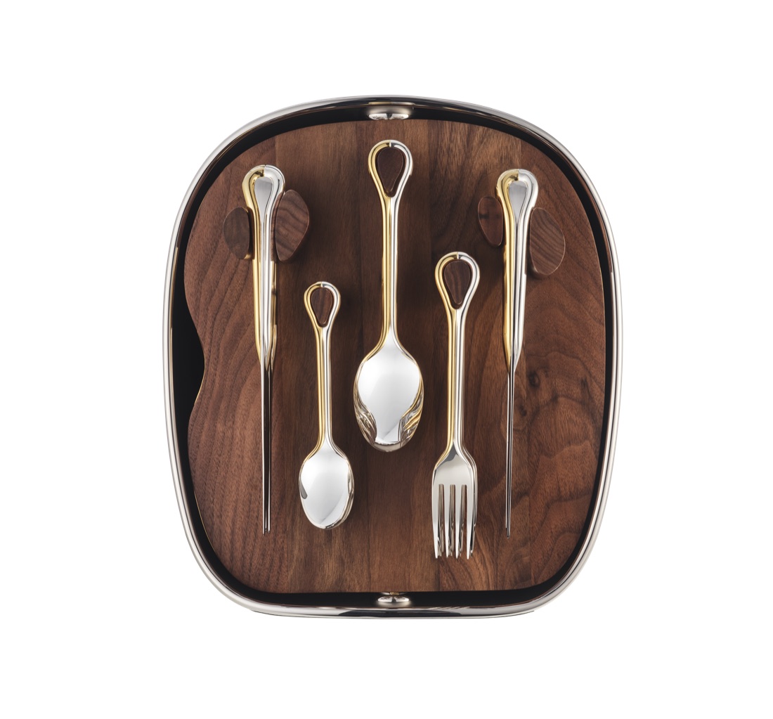 Christofle Flatware Set For 6 People 24 Pieces Carrousel Silver Plated Gilded