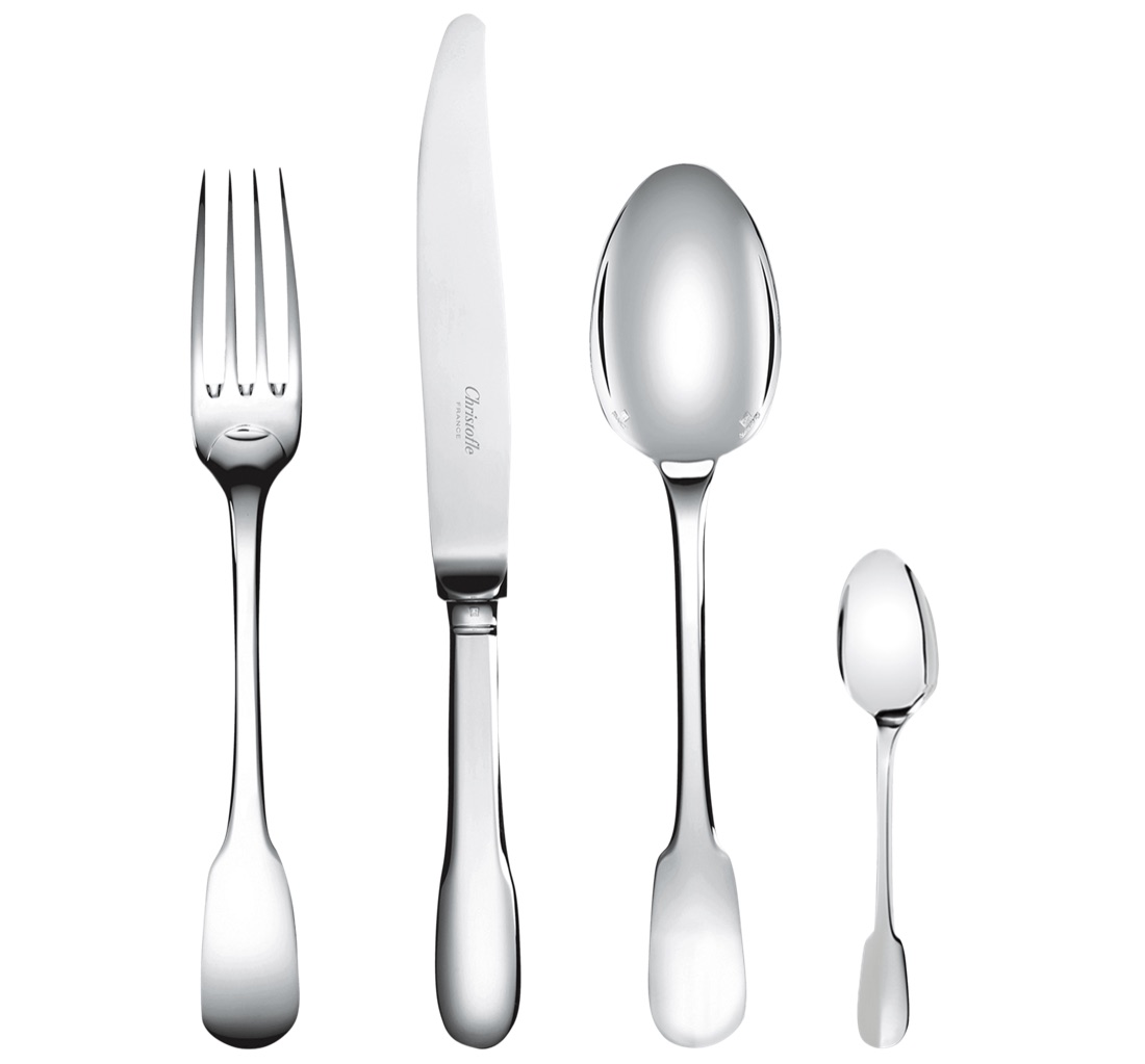 Christofle Flatware Set For 6 People 24 Pieces Cluny Silver Plated